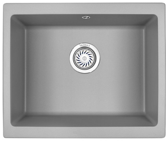 Кухонная мойка GRANULA 5551 56х46х21 см, кварцевый песок, тон алюминиум купить,281000