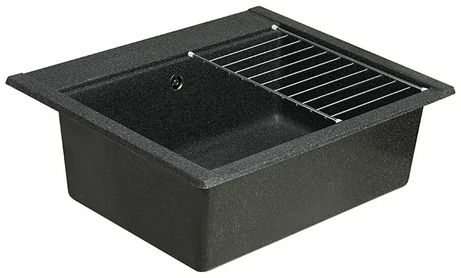 Мойка кухонная kabinka.kz Делия 1A715232LD210 60 60х51х22см графит