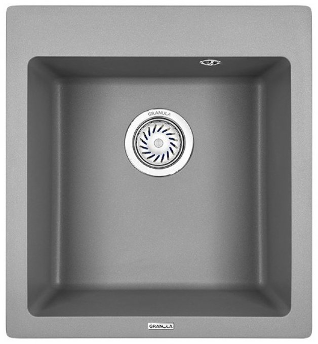 Кухонная мойка GRANULA 4651 47х51х22 см, кварцевый песок, тон алюминиум