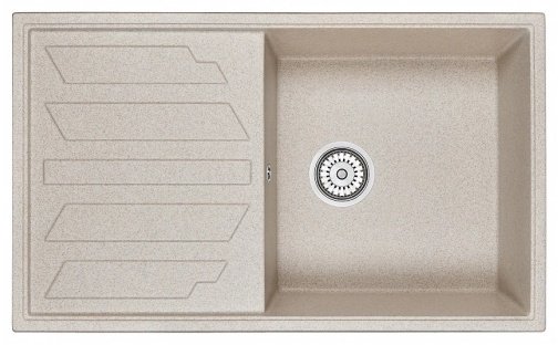 Кухонная мойка GRANULA 8601 86х50х20 см, кварцевый песок, тон пирит