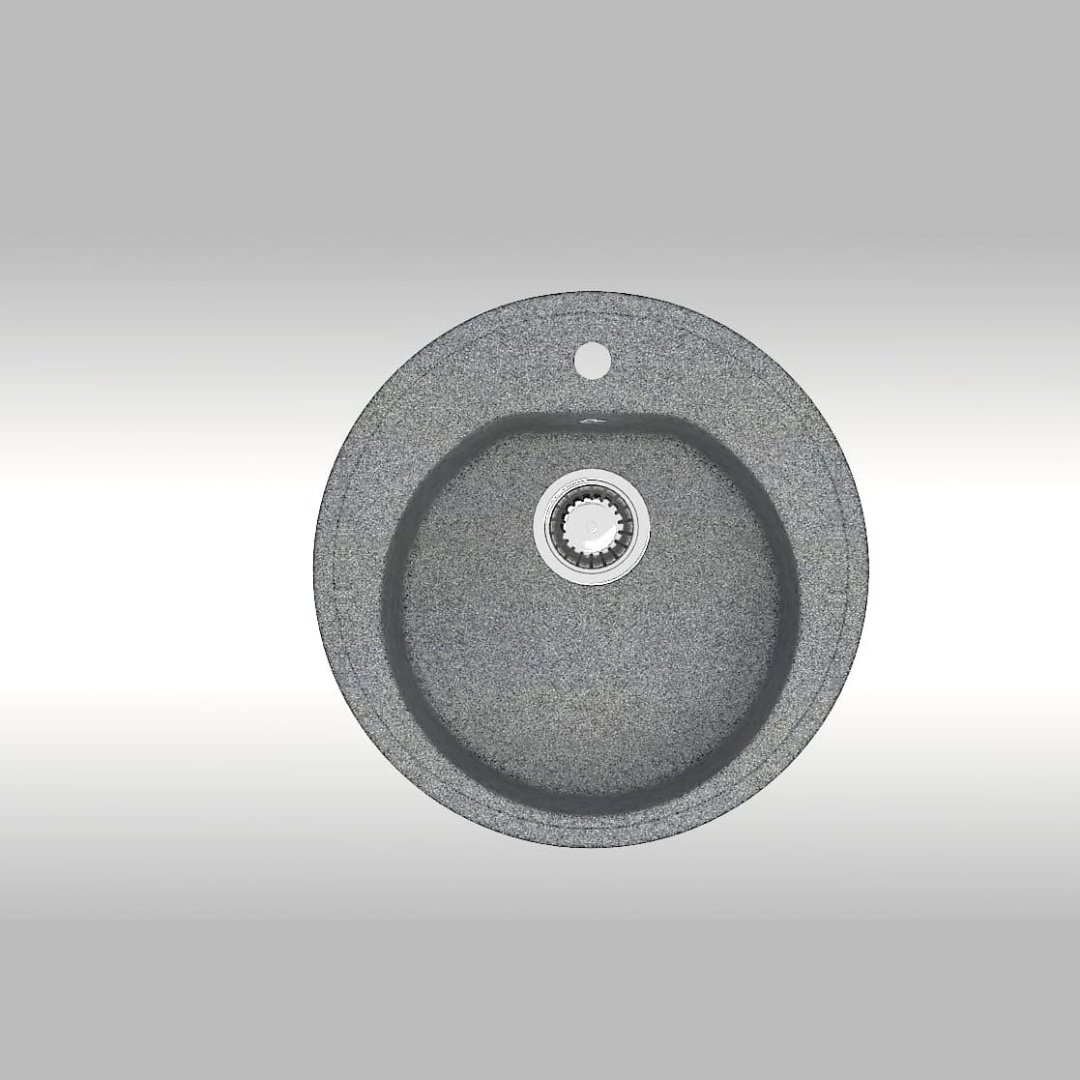 Кухонная мойка Marrbaxx 3/Q8 50.5х50.5х19.1 см, искусственный мрамор, тон темно-серый