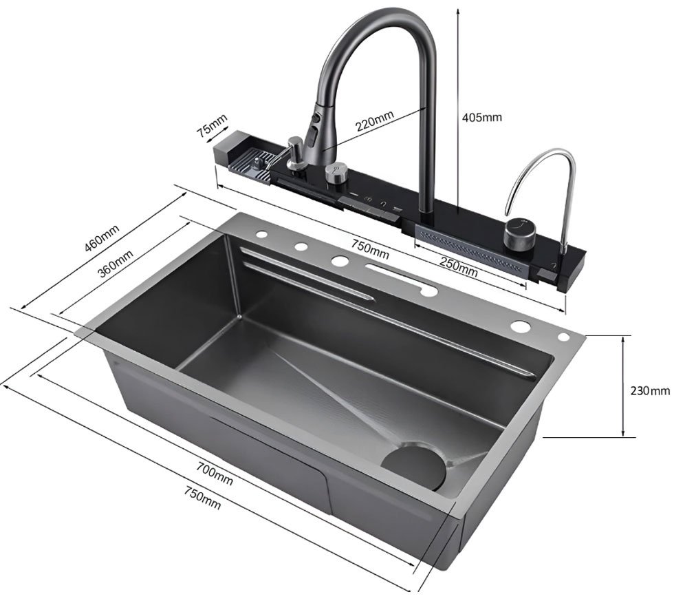 Кухонная мойка Cerruti CT10355 75х46х23 см, нержавеющая сталь, тон золотистый купить,NaN