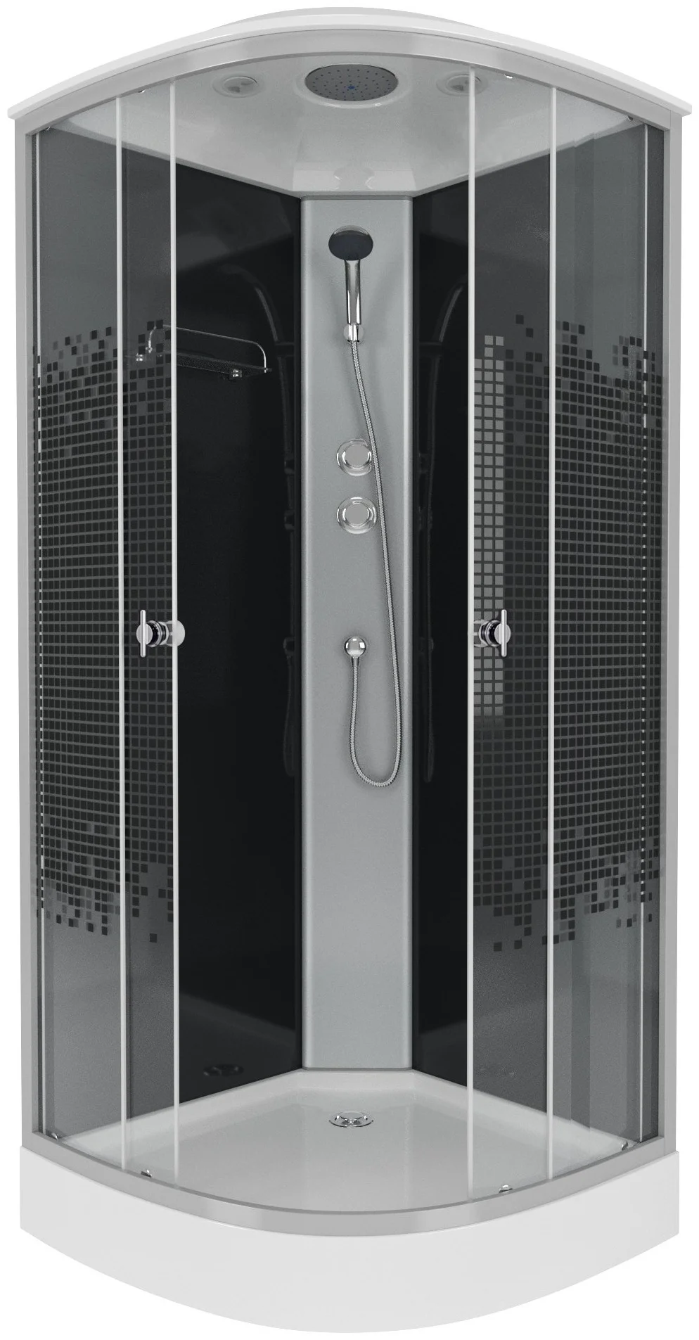 Кабина душевая Niagara NG-4503-14 80х80х215см серый
