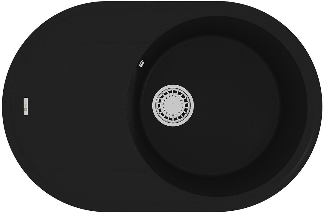 Кухонная мойка Lemark 9910055 76х50х20 см, искусственный гранит, тон черный