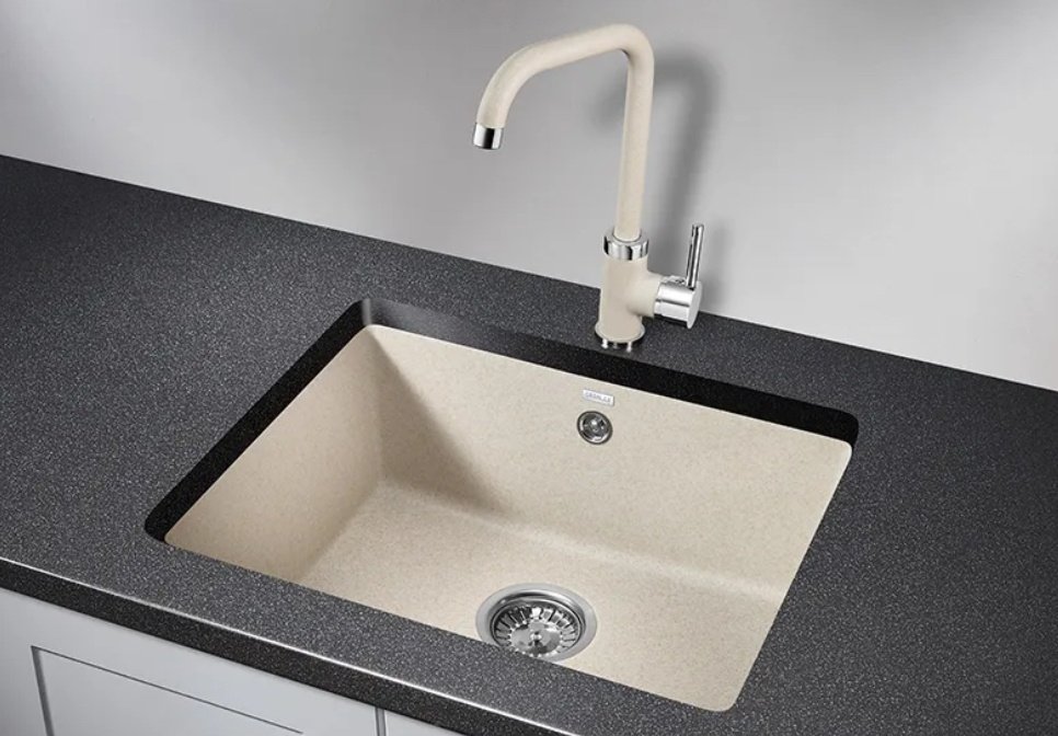 Кухонная мойка GRANULA 5551 56х46х19 см, кварцевый песок, тон пирит