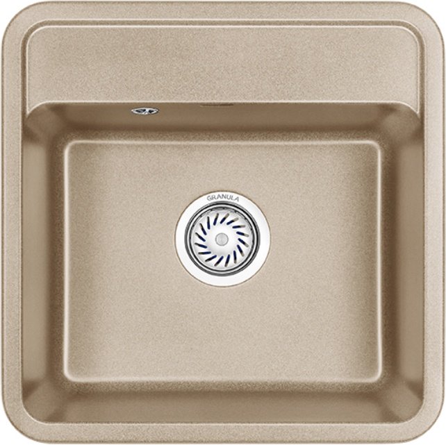Кухонная мойка GRANULA 5001 50х50х19 см, кварцевый песок, тон бежевый