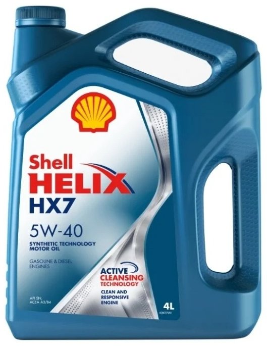 Моторное масло Полусинтетическое SHELL HELIX HX7 5W-40 4 л купить,24400