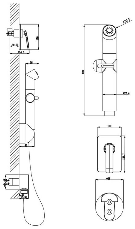 Lemark гигиенический душ Белларио LM6819C купить,38570