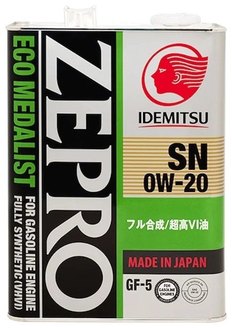 Моторное масло Синтетическое IDEMITSU Zepro 0W-20 4 л