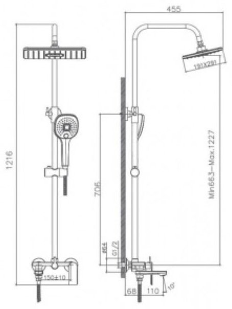 Haiba душевой набор (гарнитур) HB24505-8 купить,71992