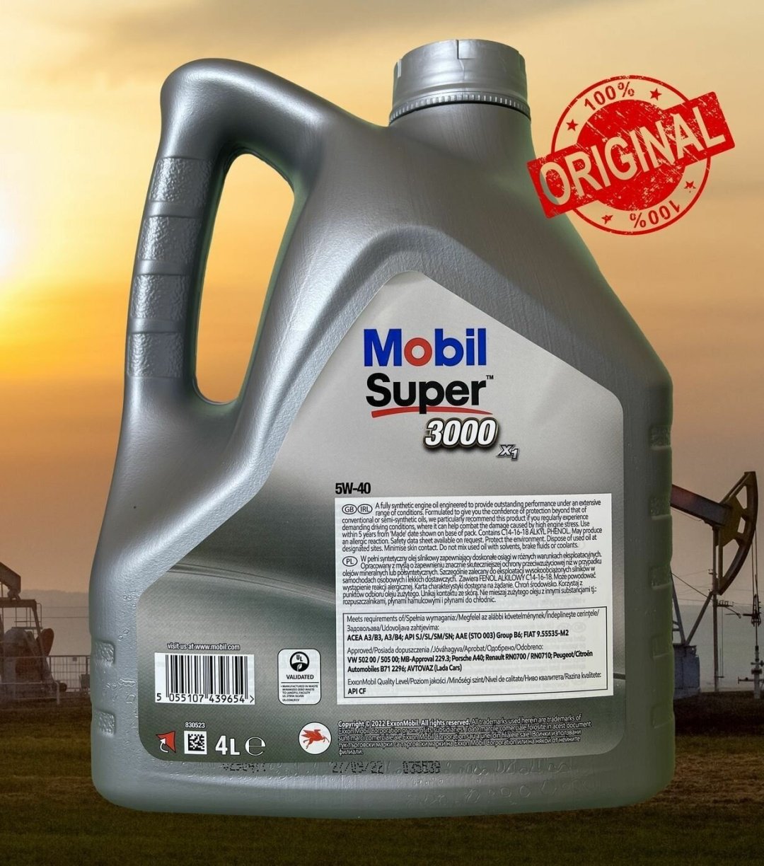 Моторное масло Синтетическое MOBIL Super 3000 X1 5W-40 4 л купить,35300