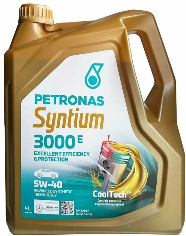 Моторное масло Синтетическое Petronas SYNTIUM 3000 E 5W-40 4 л