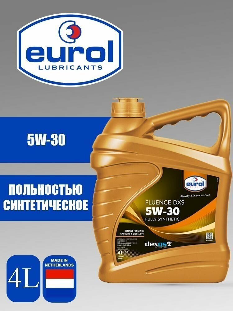 Моторное масло Синтетическое Euro Fluence DXS 5W-30 4 л купить,NaN