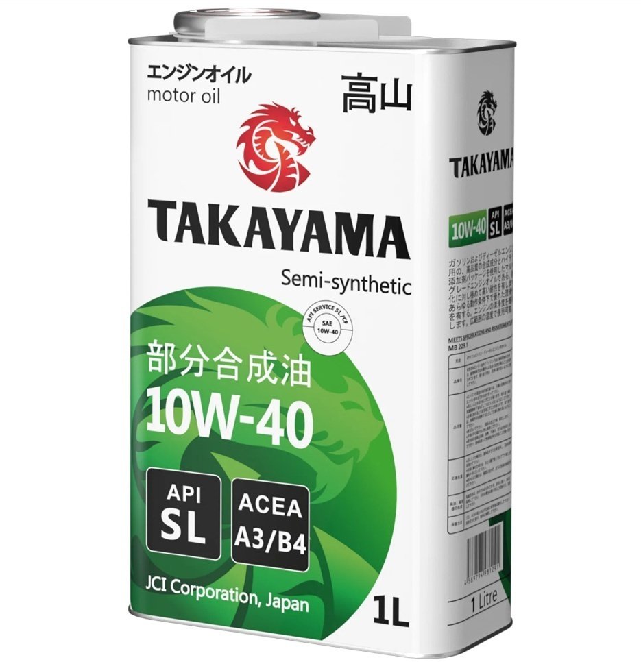 Моторное масло Полусинтетическое Takayama A3/B4 10W-40 1 л купить,15300