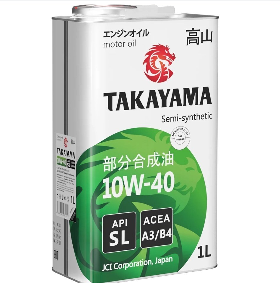 Моторное масло Полусинтетическое Takayama A3/B4 10W-40 1 л купить,15300