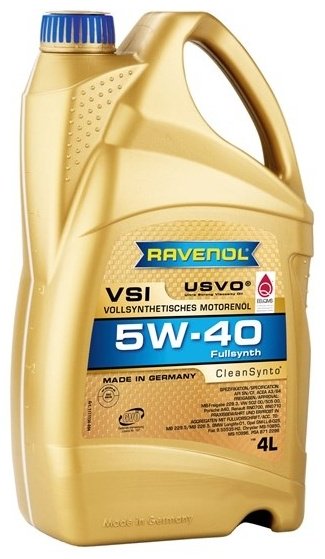 Моторное масло Синтетическое RAVENOL VSI 5W-40 4 л
