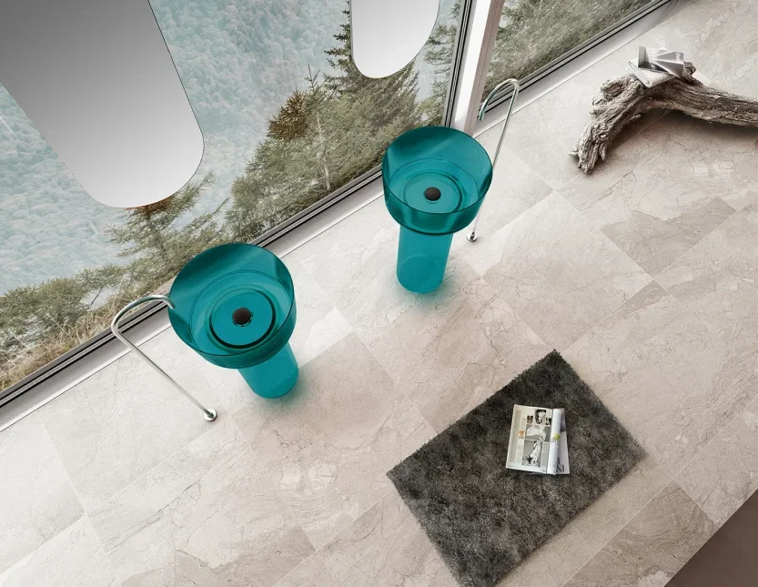 Раковина Abber Kristall AT2702Aquamarin-H 45х45х90см бирюзовая купить,1107000