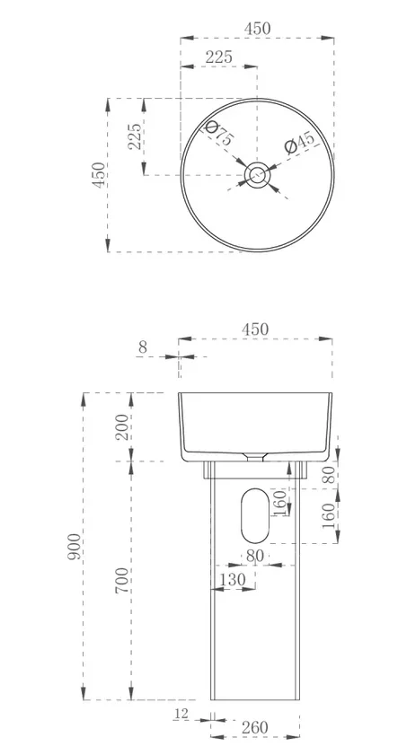 Раковина Abber Kristall AT2702Aquamarin-H 45х45х90см бирюзовая купить,1107000