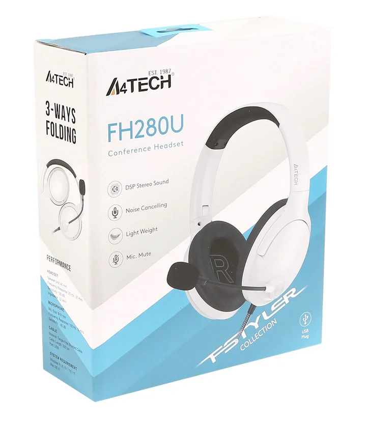 Наушники A4Tech Fstyler FH280U White
