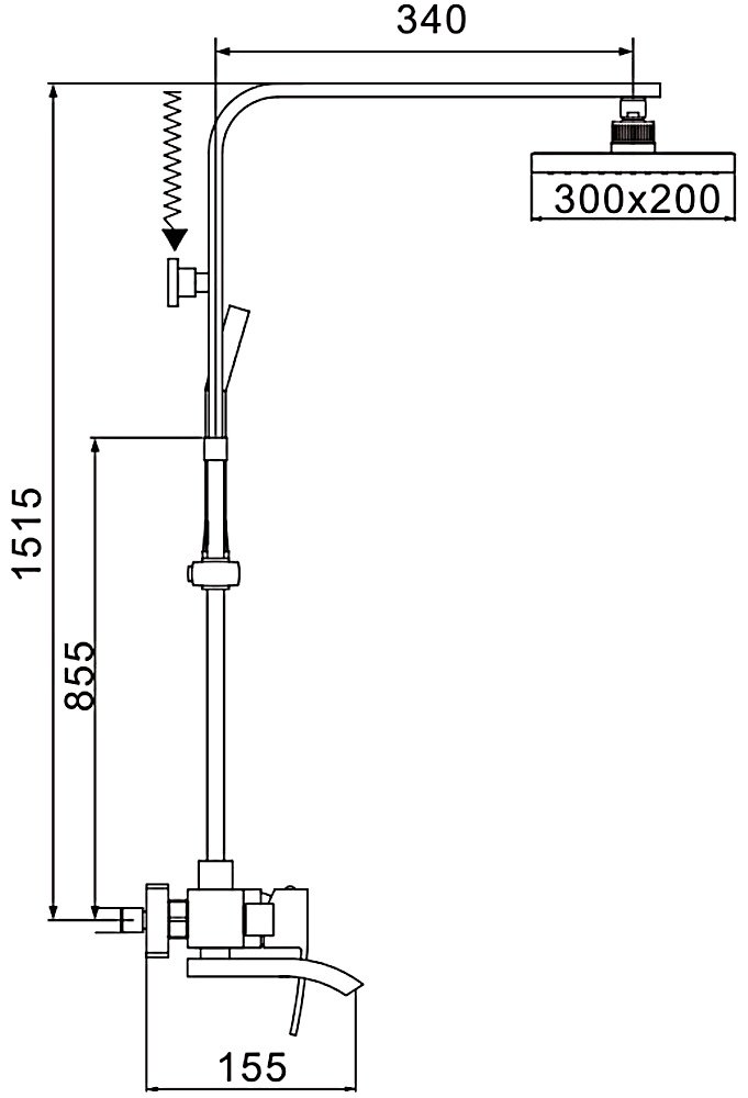 Rose душевой набор (гарнитур) R1556F купить,NaN