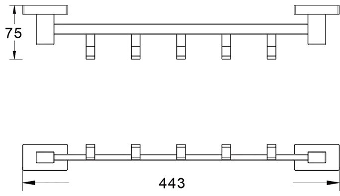 KABINKA.KZ набор крючков SG5651H 1 шт, нержавеющая сталь купить,NaN