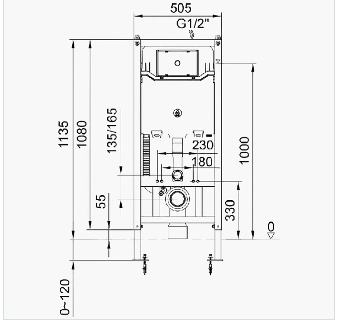 Comforty рамная инсталляция CF3BT7912WH