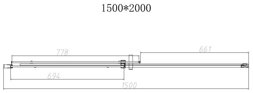 Душевое ограждение KABINKA.KZ одностенное Dice VDS-4D150CL, 1500х2000 мм