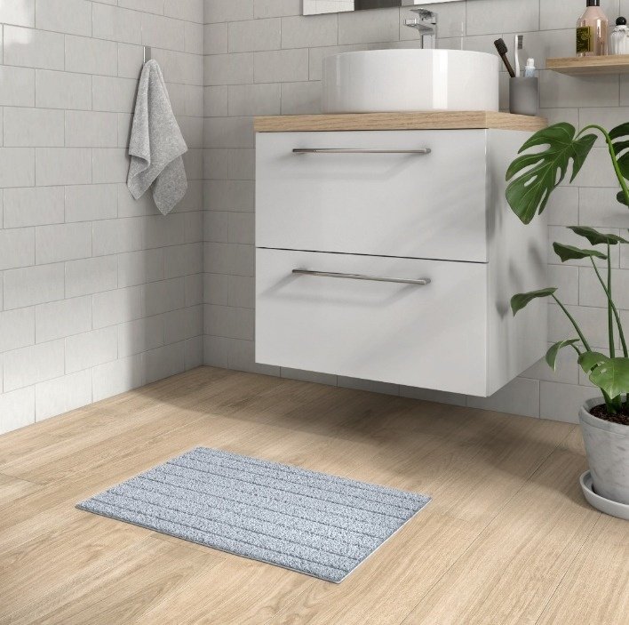 Essential коврик Sensea 60x40 см цвет тёмно-серый 60x40 см, хлопок купить,NaN