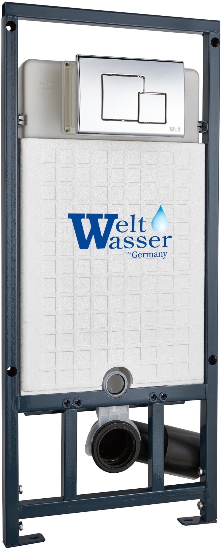 WeltWasser рамная инсталляция MARBERG 507 SE BL Квадратная кнопка.