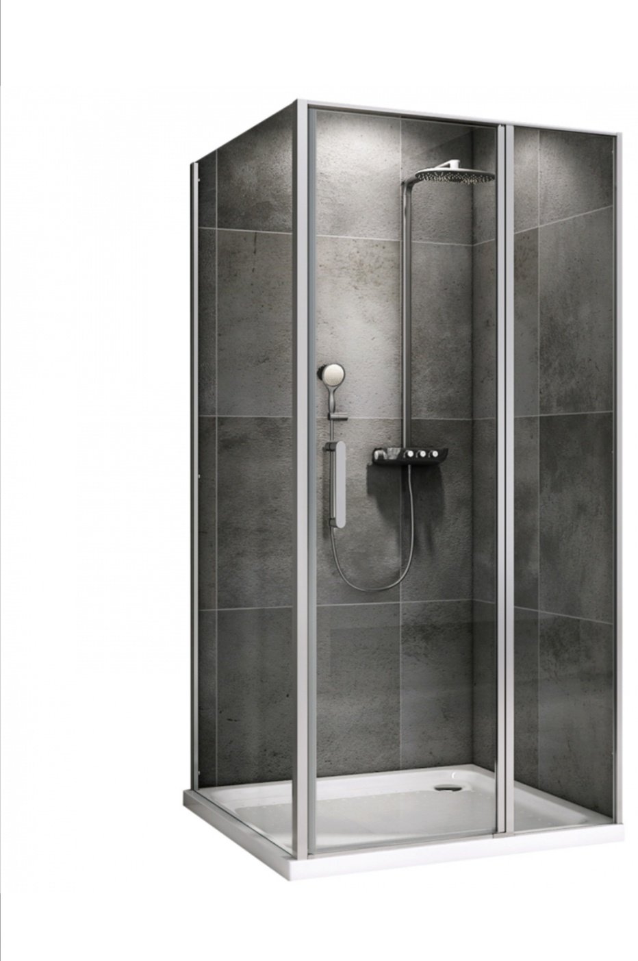 Душевое ограждение Abber двухстенное AG04100S-S70, 1000х1950 мм купить,NaN