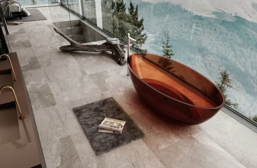 Ванна Abber Kristall AT9702Opal 180х85х52см коричневая купить,NaN