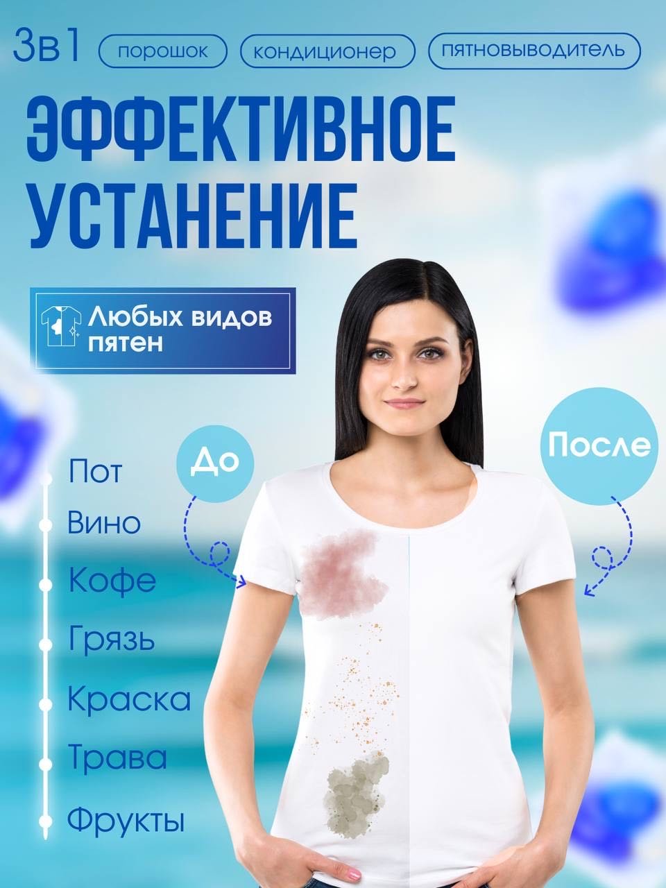 Капсулы Peninsula Home с ароматом морской свежести 0.88 60 шт