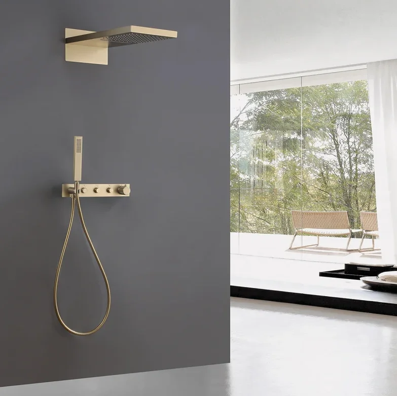 Душевая система Abber Rund AF8752G золотистый купить,895400
