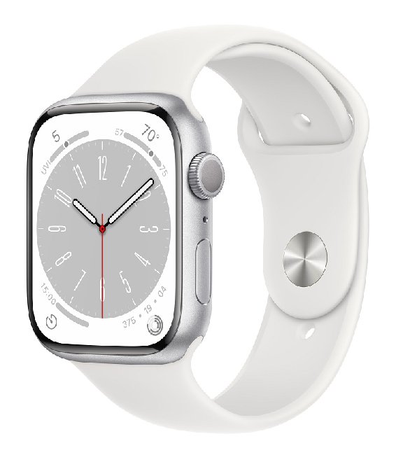 Смарт-часы Apple Watch Series 8 45mm MP6N3 Silver Aluminium Case with White Sport Band
