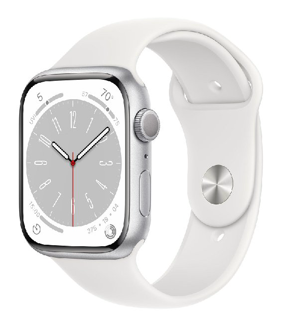 Смарт-часы Apple Watch Series 8 45mm MP6N3 Silver Aluminium Case with White Sport Band