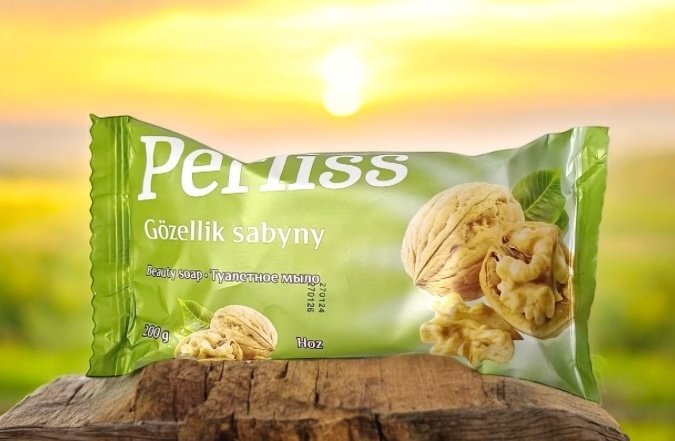 Кусковое мыло туалетное Perliss Орех 200 г купить,NaN