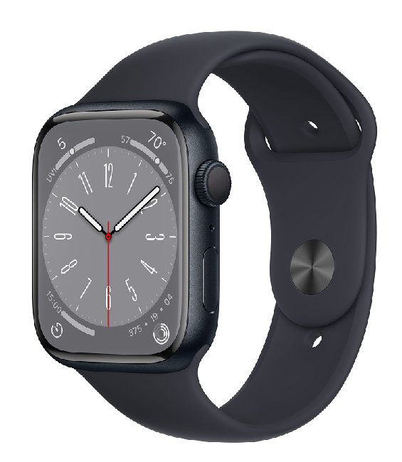 Смарт-часы Apple Watch Series 8 45mm MNP13GK/A Midnight Aluminium Case with Midnight Sport Band
