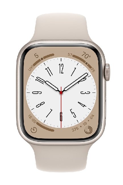 Смарт-часы Apple Watch Series 8 45mm MNP23 Sport Band Starlight