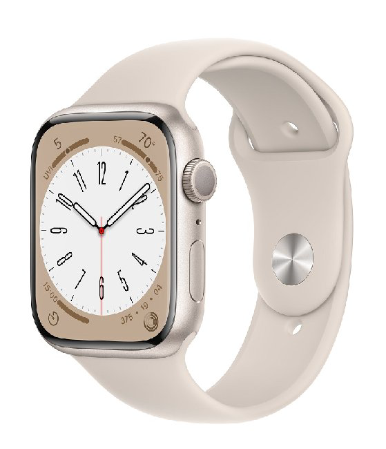 Смарт-часы Apple Watch Series 8 45mm MNP23 Sport Band Starlight купить,249990