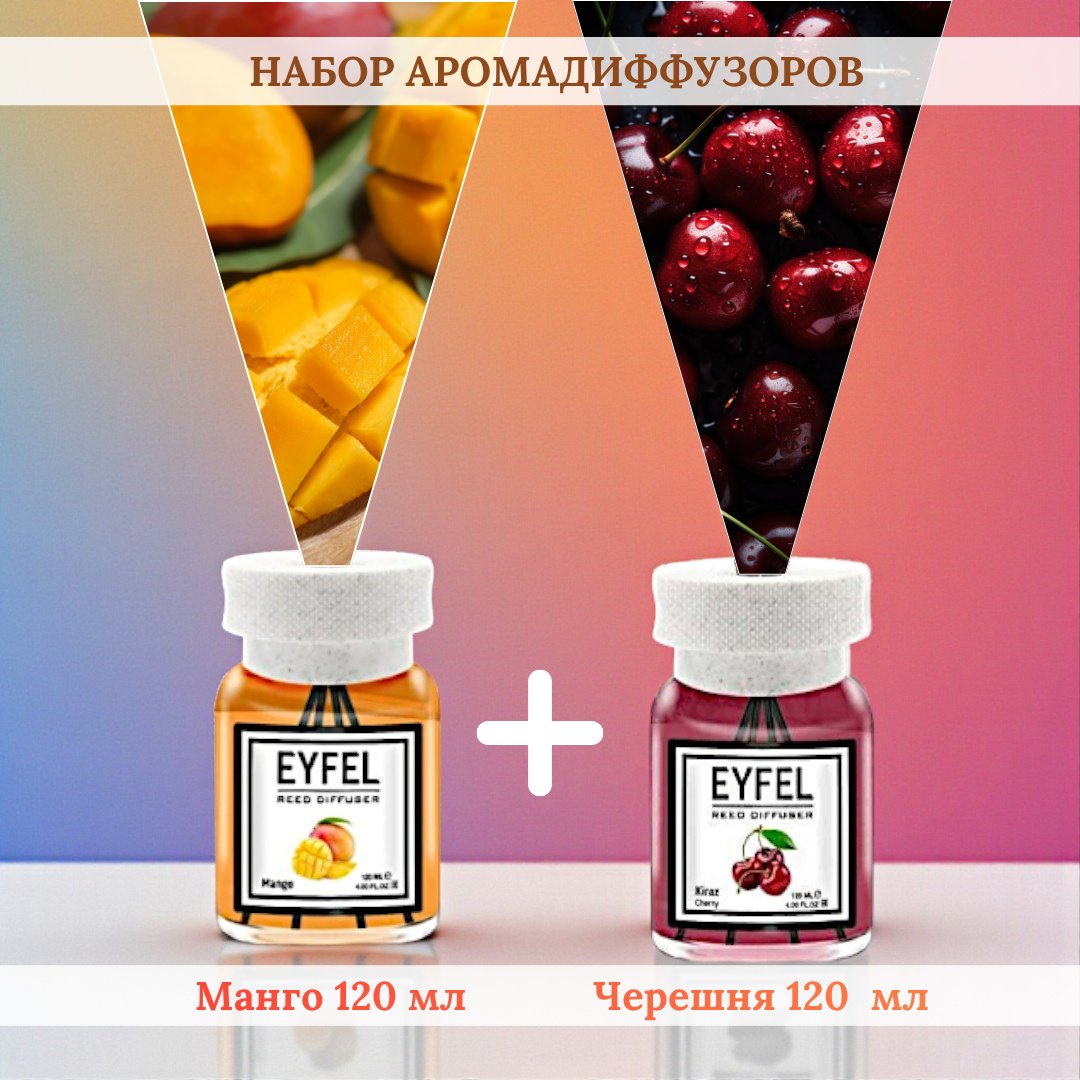 Диффузор Eyfel Набор аромадиффузоров, 2шт 120 мл купить,NaN