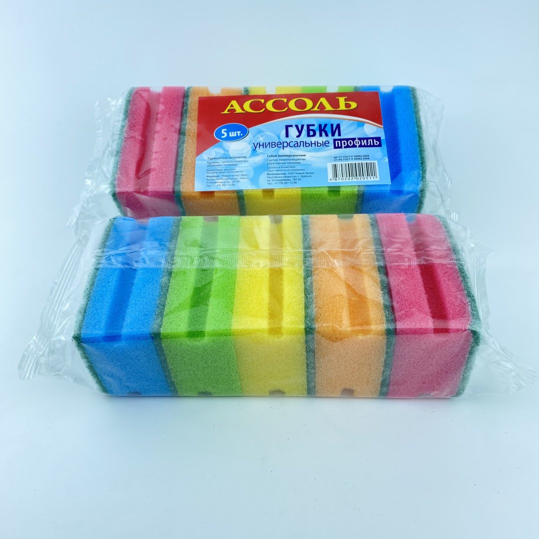 АССОЛЬ губка 363574844 5 шт, поролон купить,NaN