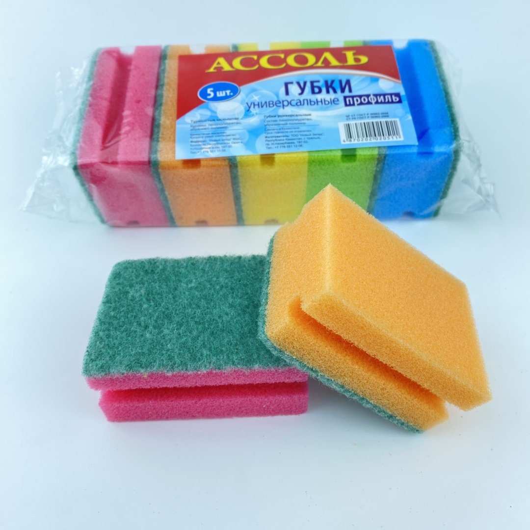 АССОЛЬ губка 363574844 5 шт, поролон купить,NaN