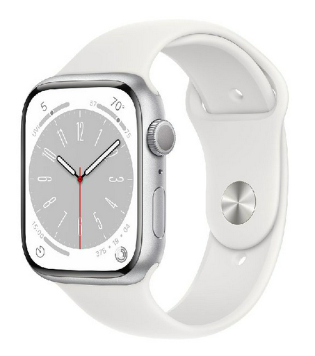 Смарт-часы Apple Watch Series 8 45mm MP6N3 Silver Aluminium Case with White Sport Band