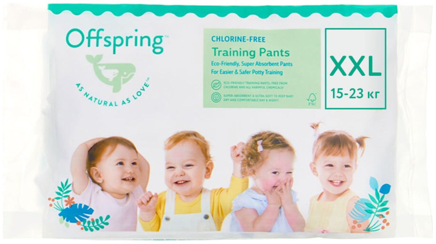 Подгузники-трусики Offspring XXL, 3 шт купить,NaN