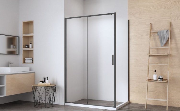 Душевое ограждение KABINKA.KZ двухстенное AE65-140x80-BT, 1400х1900 мм
