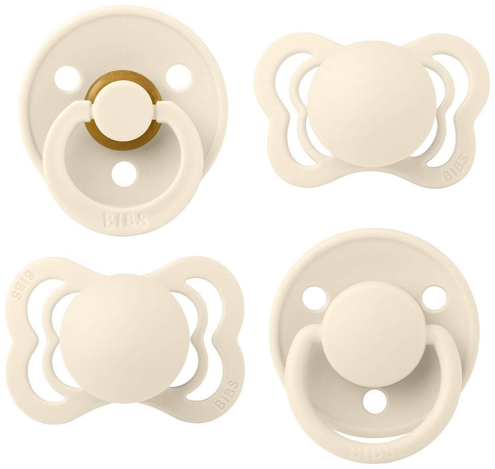 Набор сосок-пустышек BIBS Try-it collection Ivory, 4 шт купить,NaN