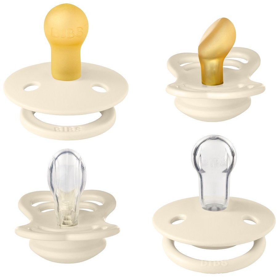 Набор сосок-пустышек BIBS Try-it collection Ivory, 4 шт купить,NaN