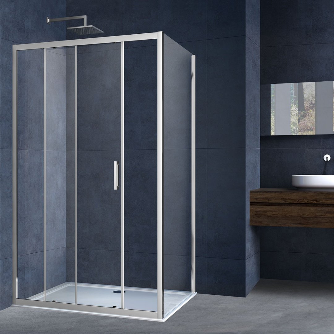 Душевое ограждение KABINKA.KZ двухстенное VSR-3AL8013CL, 800х1900 мм
