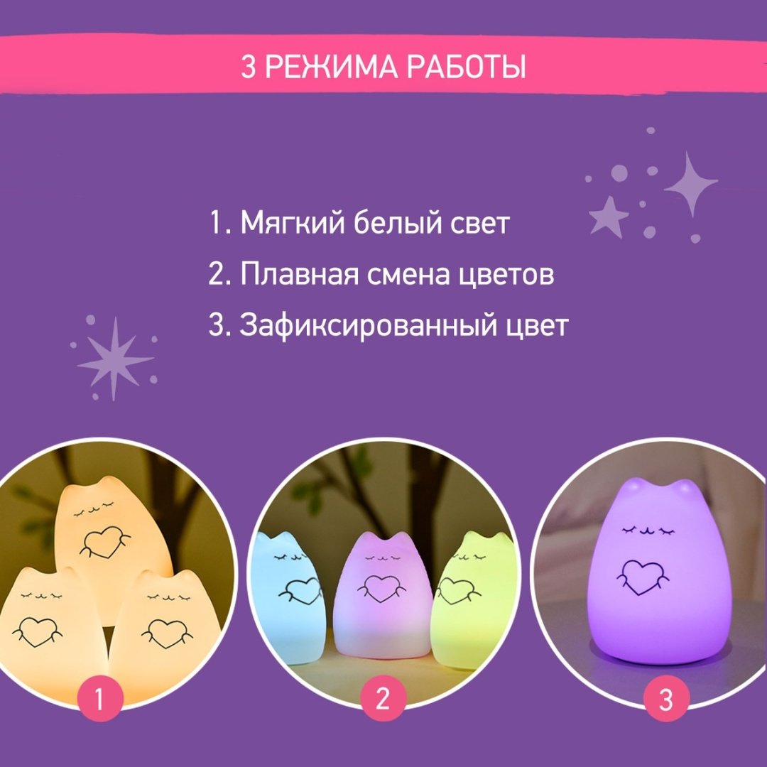 Roxy светильник-игрушка настольный Cosmo Cat, теплый белый