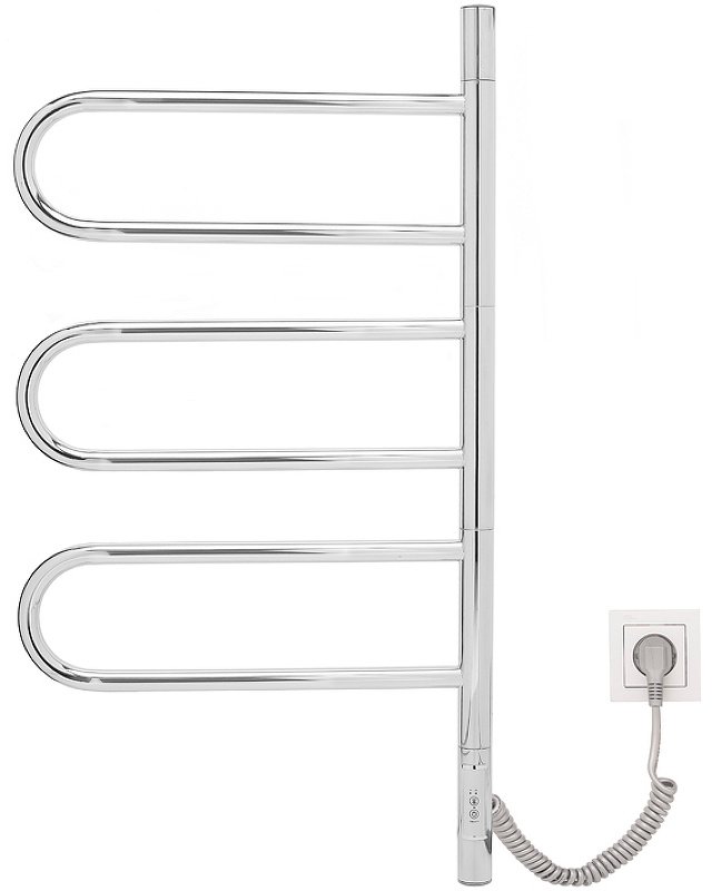 Полотенцесушитель электрический Vincea VTD-1R2CE, нестандартный 44x80 см
